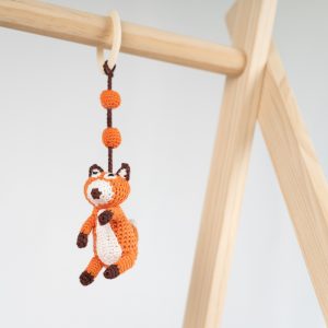 Babyspielzeug zum Aufhängen Fuchs mit Befestigungsklammer
