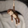 Babyspielzeug 6 Monate Kinderwagenspielzeug Affe braun