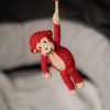 Babyspielzeug 3 Monate Kinderwagenspielzeug Affe rot