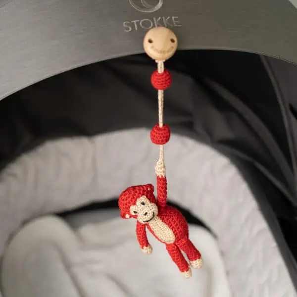 Babyspielzeug 6 Monate Kinderwagenspielzeug Affe rot
