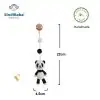 Gehäkelter Spielbogenanhänger Panda PANCHO - Abmessungen