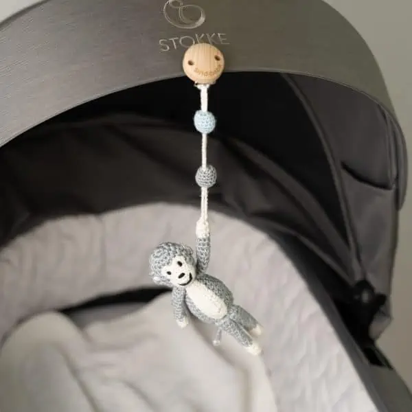 Babyspielzeug 6 Monate Kinderwagenspielzeug Affe grau
