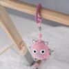 Babyspielsachen für Playgym Eule rosa - Befestigungsring in rosa