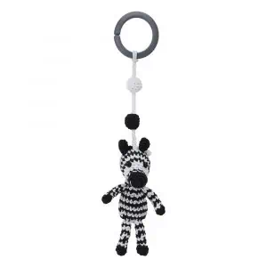 Gehäkelter Spielbogenanhänger Zebra STRIPEY Bio mit Ring