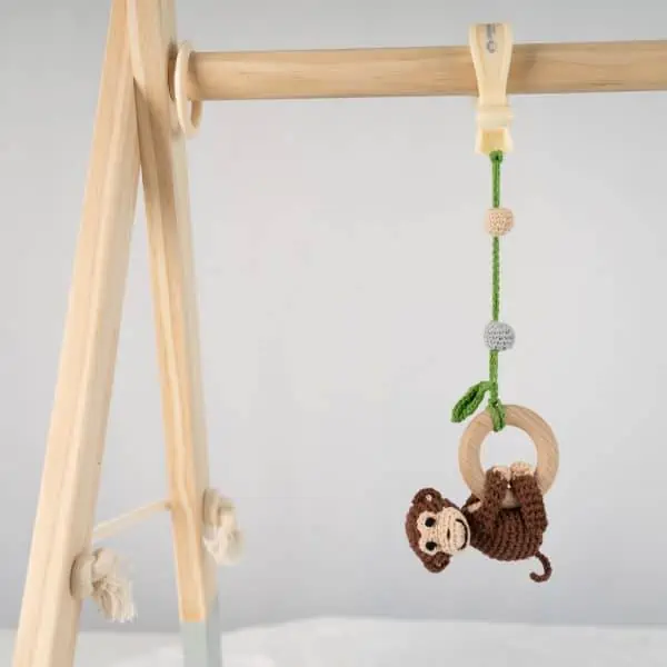 Babyspielzeug Spielbogenanhänger Affe braun
