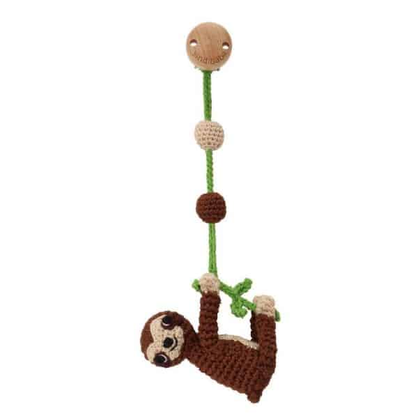 12451 | Sloth SLEEPY in brown | crochet pram toy