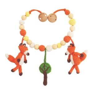 Gehäkelte Kinderwagenkette Fuchs FRED