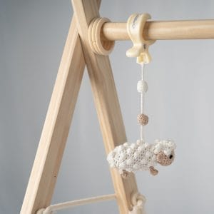Babyspielzeug Holz Spielbogenanhänger Schaf weiss