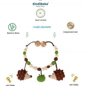 Gehäkelte Kinderwagenkette Igel HARRY - Infografik