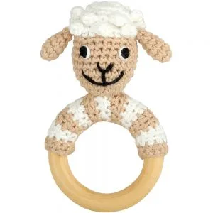 Crocheted grasping toy sheep DOLLY in white
