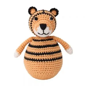 Stehaufmännchen Baby gehäkelt, Tiger TONI, sindibaba 12304