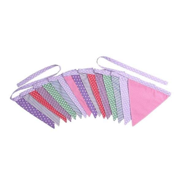 Pennant chain (5m, girls' colors) Flag garland