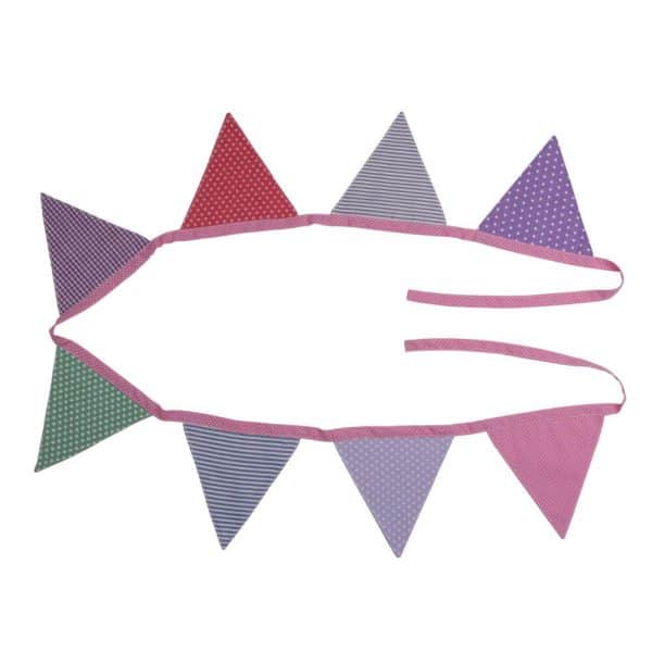 Pennant chain (2.60m - girls' colors) Flag garland