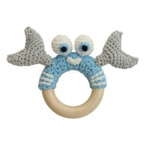 Gehäkelter Greifling Krabbe PINCER in Blau