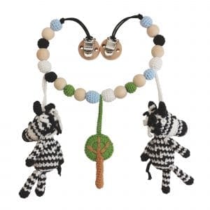 Gehäkelte Kinderwagenkette Zebra STRIPEY Bio - Rückseite