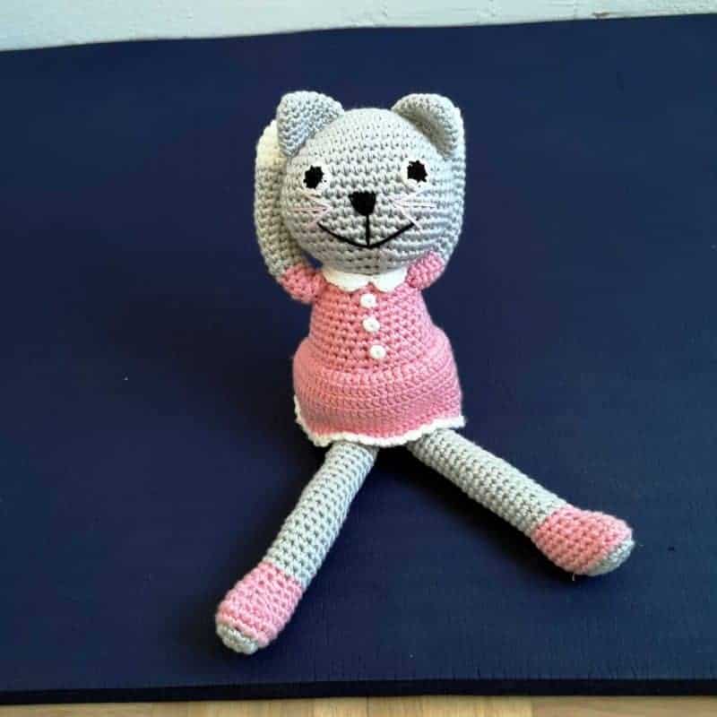 KATZE KITTY auf der Yoga-Matte