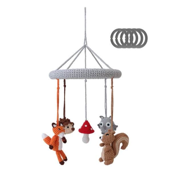 Gehäkeltes Baby-Mobile WALDTIERE 2