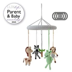 Alternative view of Crocheted baby mobile SAFARI II (4-in-1)