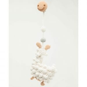 Kinderwagenspielzeug Lama Bio - von hinten