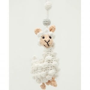 Kinderwagenspielzeug Lama Bio - von vorne