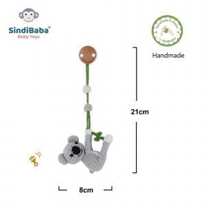 Gehäkelter Spielbogenanhänger, Kinderwagenanhänger, Koala COCO (Bio), 2-in-1