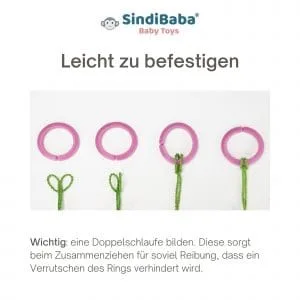 Infografik - Flex-Ringe in Rosa sind leicht zu befestigen