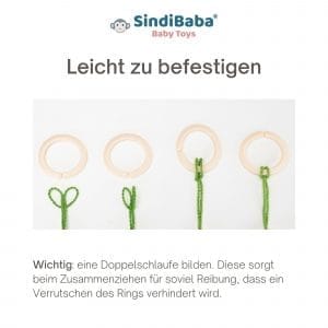 Infografik - Flex-Ringe in Beige sind leicht zu befestigen