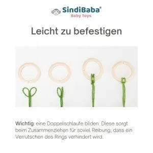 Infografik - Flex-Ringe in Beige sind leicht zu befestigen