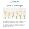 Infografik - Spielzeugklammern in Beige sind leicht zu befestigen