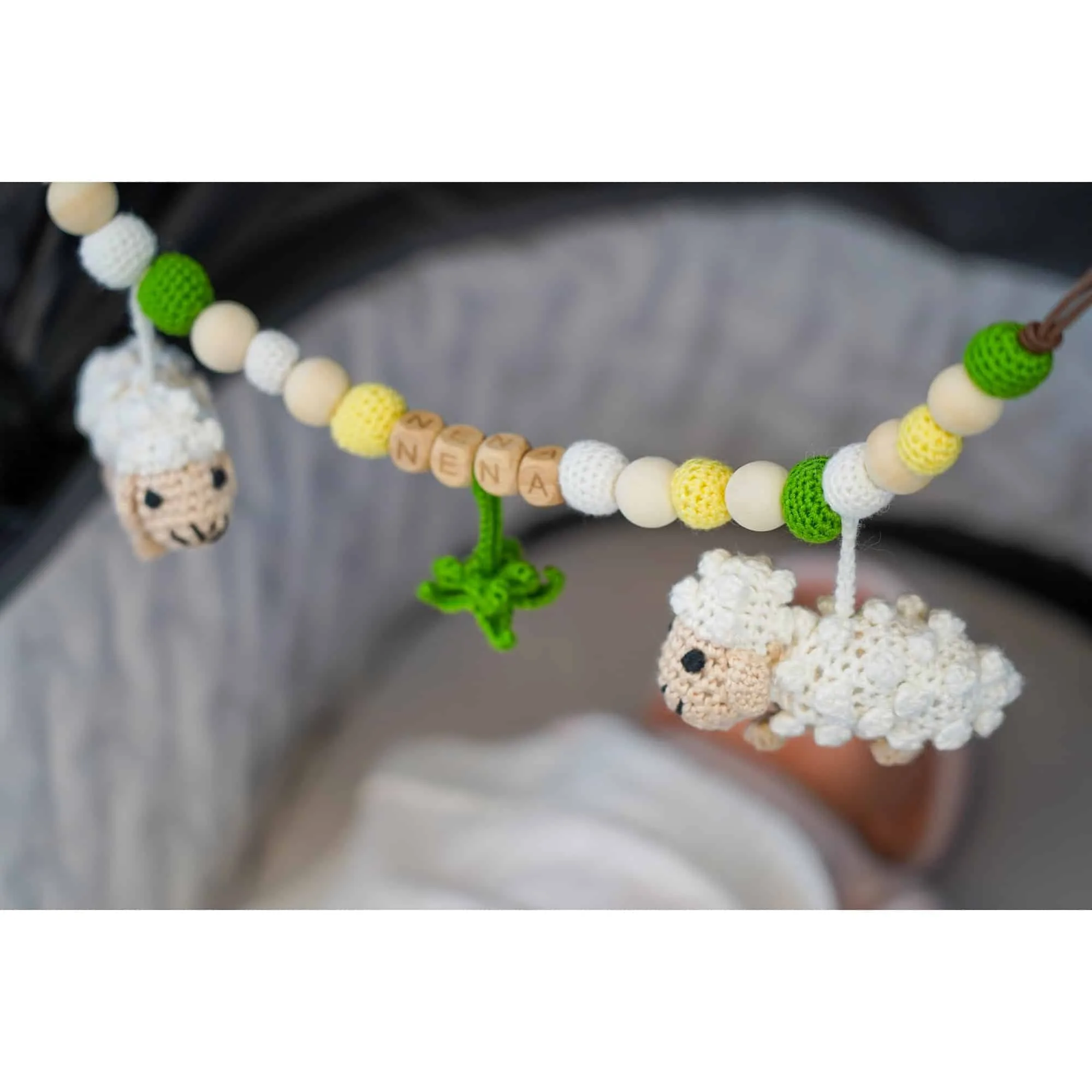 Crocheted baby carriage chain sheep DOLLY (Kopie) - Image 6