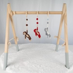 Set Bundle Kollektion Spielbogenanhänger Affe grau rot braun