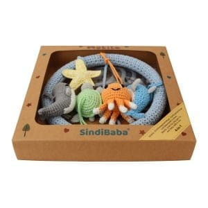 Gehäkeltes Baby-Mobile MEERESTIERE - Verpackung