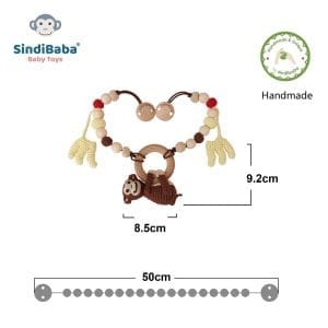 4-in-1 Kinderwagenkette Affe CHARLIE - Abmessungen