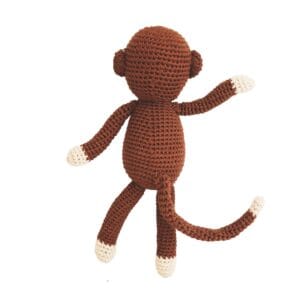 Gehäkeltes Kuscheltier Affe CHARLIE Bio - voh hinten