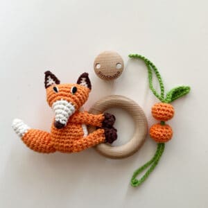 3in1 Hängespielzeug & Babyrassel Fuchs FRED (Bio) - Einzelteile