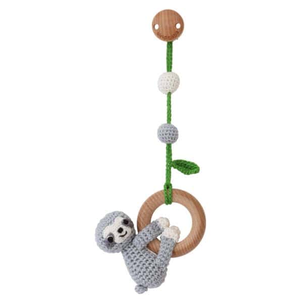 3in1 hanging toy sloth SLEEPY in gray