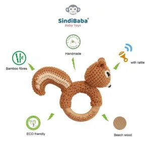 12557 - Gehäkelter Greifling Eichhörnchen NUTTY Bio - Infografik