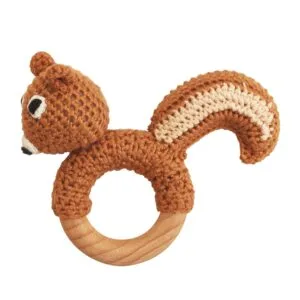 12557 - Gehäkelter Greifling Eichhörnchen NUTTY Bio - rückseitig